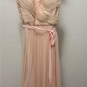 BHLDN Blush Pleated Maxi Dress